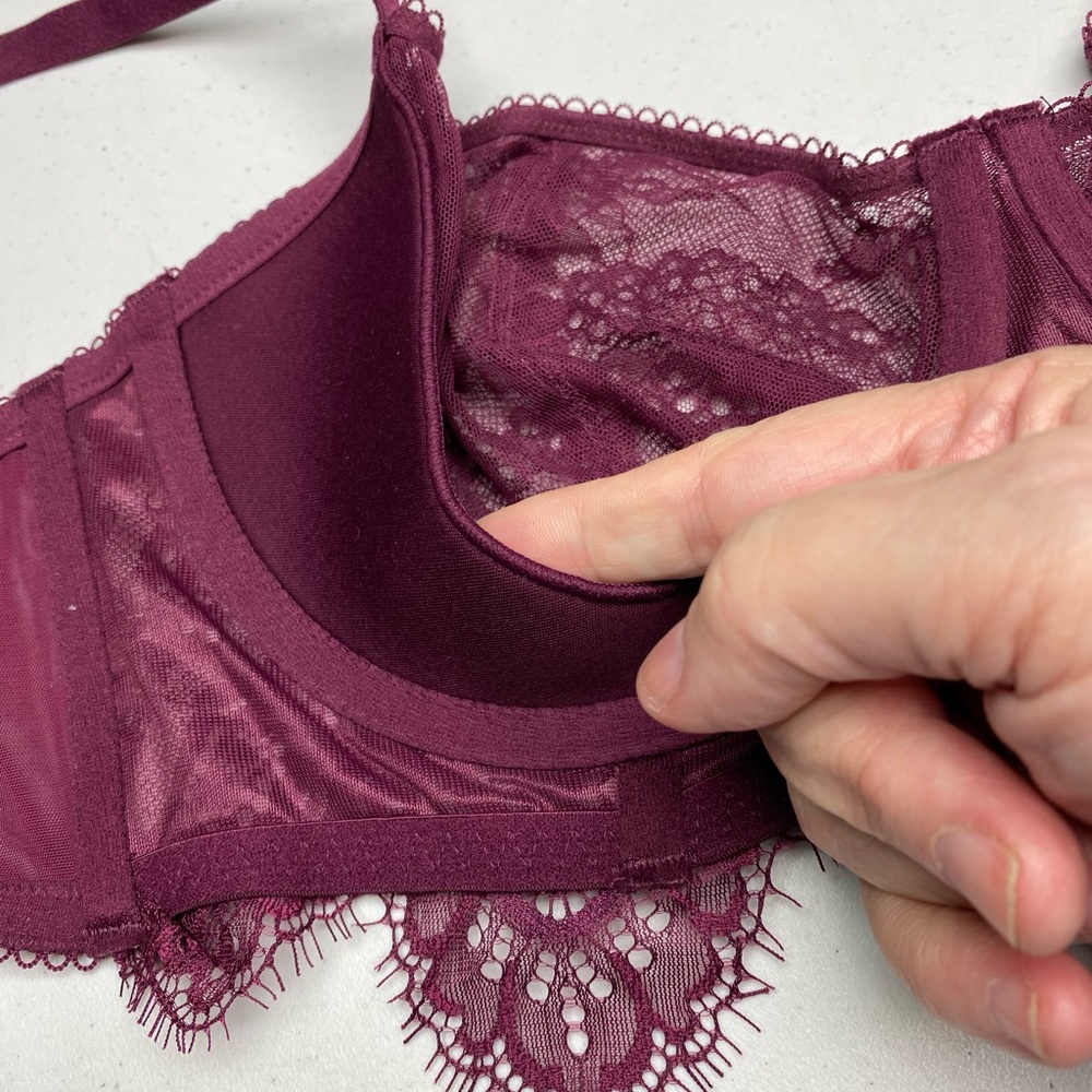 NWOT VS WINE Dream Angles Push-up without Padding, 32DDD *P1008 - Picture 4 of 7